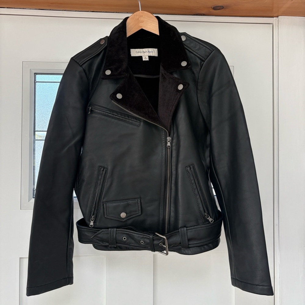 Calvin Klein Jeans Black Leather Jacket